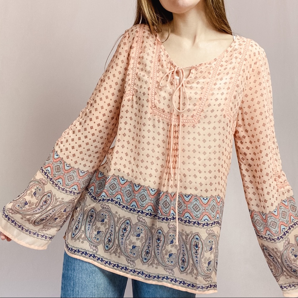 Blu Pepper Boho Pink Top
